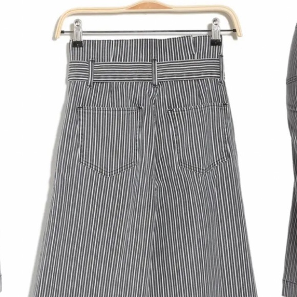 Frame | Stripped Belted Culottes New With Tags NWT Size 25 Wide Leg Style - Picture 12 of 12